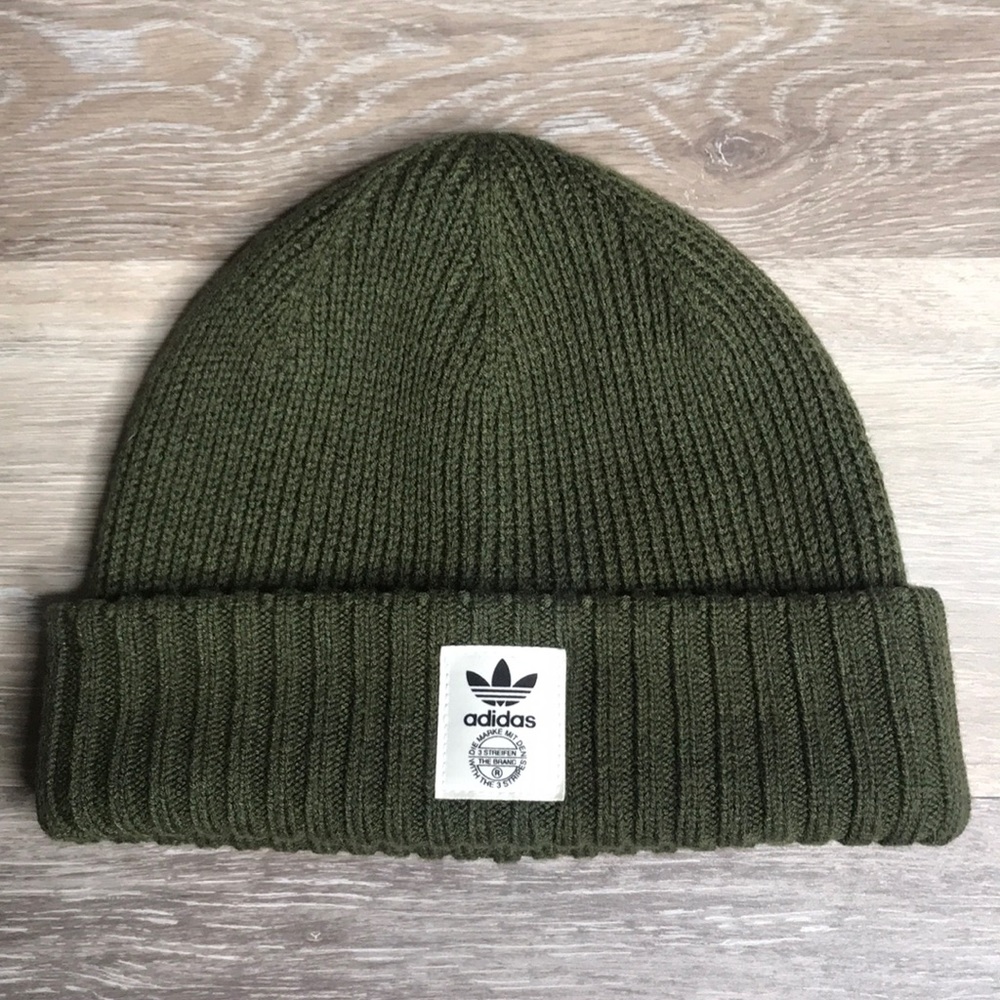 Olive green Adidas Beanie